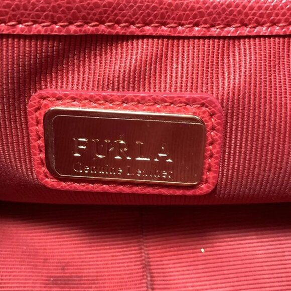 FURLA Metropolis Red Leather Shoulder Bag - Picture 9 of 9